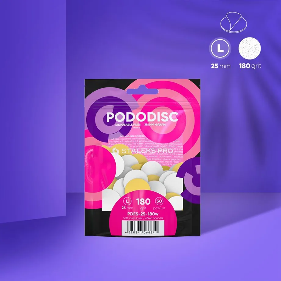 PODODISC-STALEKS-PRO-L-grano-180.webp Recargas blancas para disco de pedicura PODODISC STALEKS PRO L Grit 180 - Imagen 1