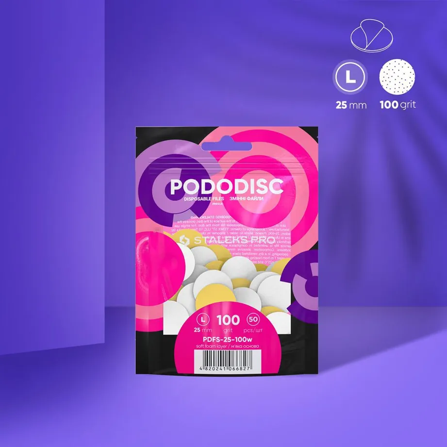 PODODISC-STALEKS-PRO-L.webp Recargas blancas para disco de pedicura PODODISC STALEKS PRO L Grit 100 - Imagen 1